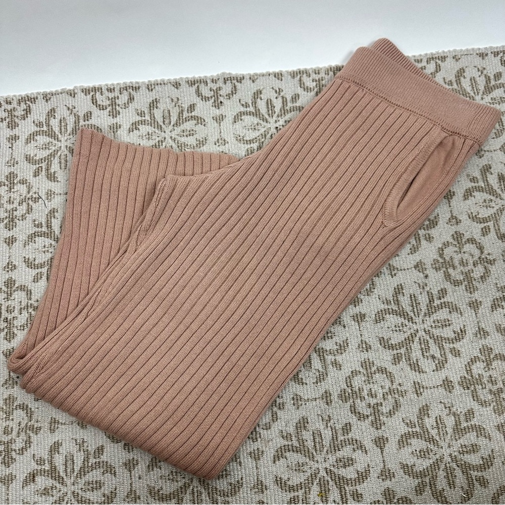 HAVEN Well Within Organic Cotton Cashmere Rib Knit Cropped Lounge Pants - Picture 12 of 12